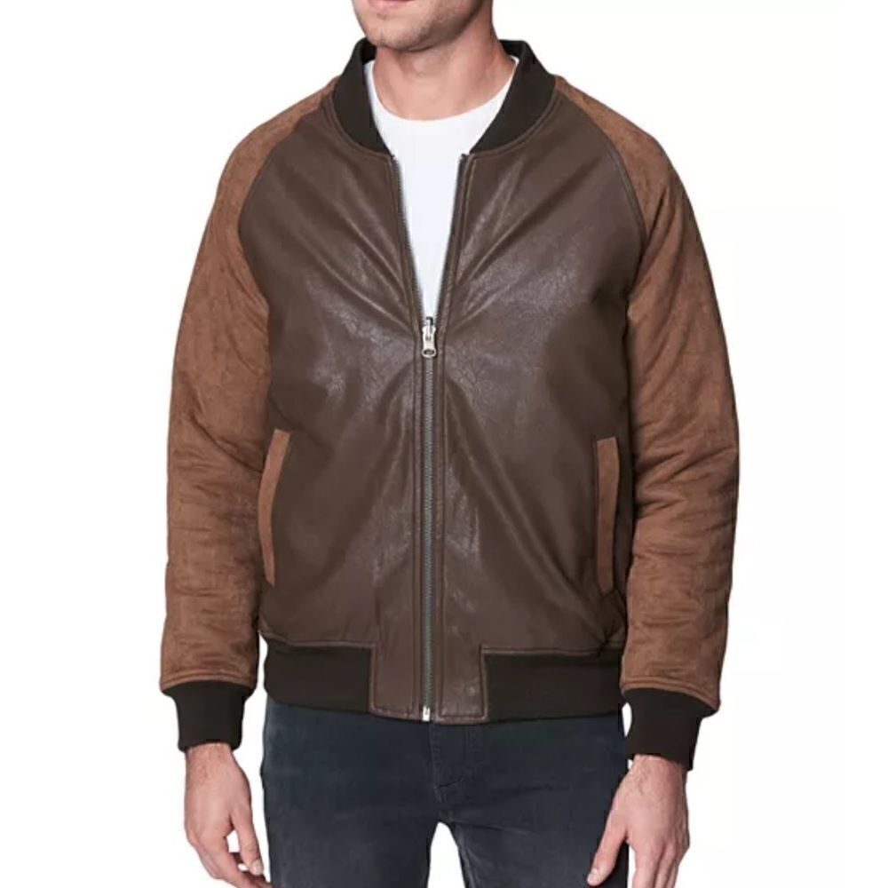Blank NYC | NWT Unisex Leather Bomber Jacket Size Medium